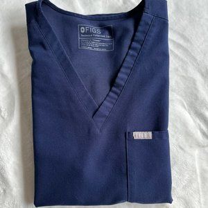 Figs Scrub Top - Navy